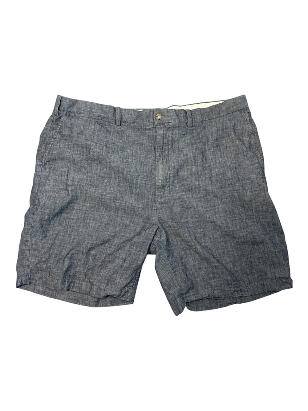 Polo Ralph Lauren Big Men's 44x8 Chambray Flat Front Shorts Blue Gray